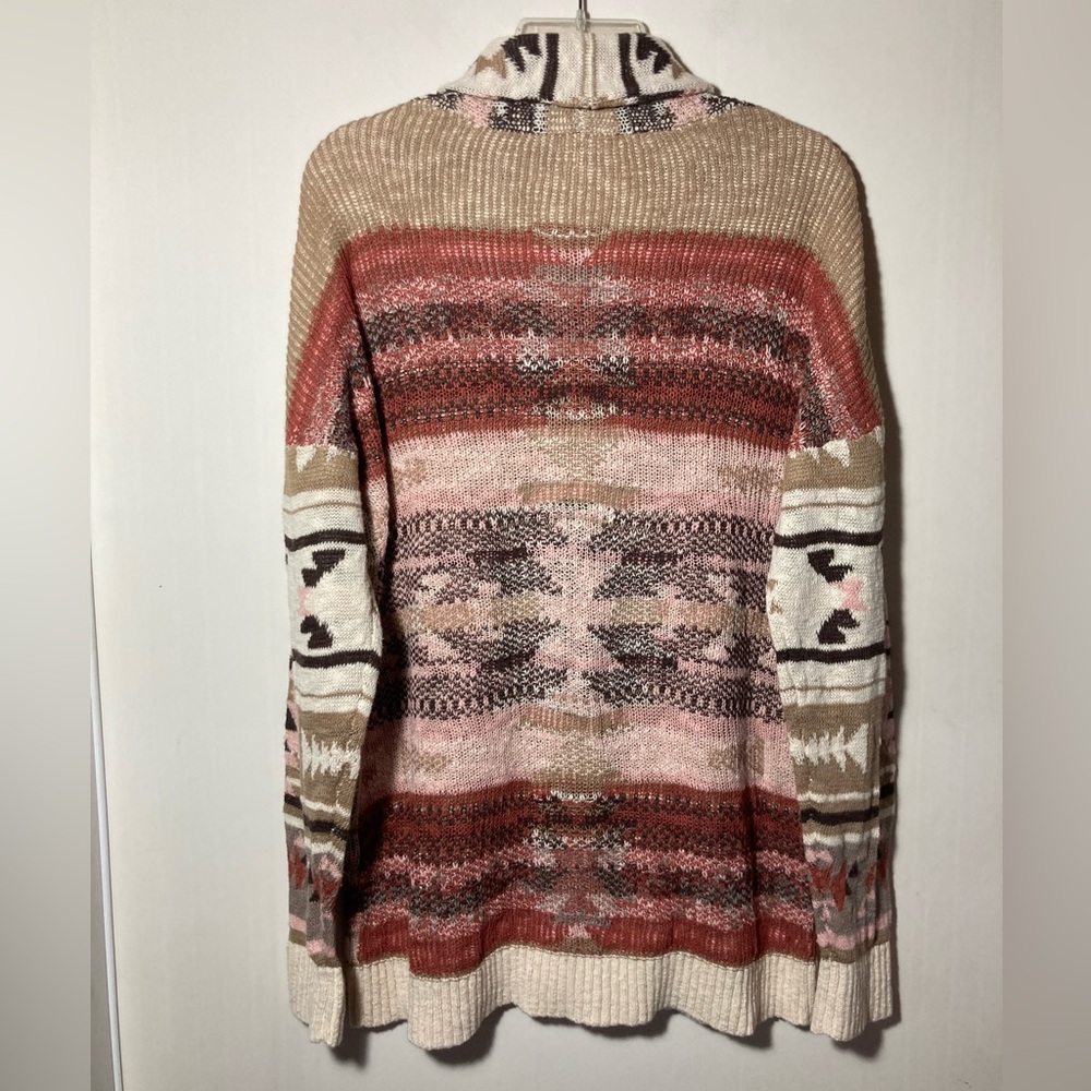 Sundance Chenoa Western Aztec Cardigan Sweater Carved Wood Buttons Size Medium - Picture 2 of 14